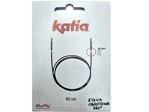 Żyłka 60cm 360° wymienna obrotowa KnitPro by Katia idealne wygodne w podróży sklep z włóczkami i akcesoriami Kati Warszawa