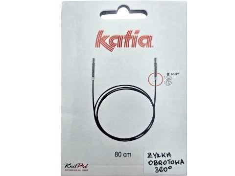 Żyłka 80cm 360° wymienna obrotowa KnitPro by Katia idealne wygodne w podróży sklep z włóczkami i akcesoriami Kati Warszawa