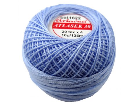 ATŁASEK 30 kordonek BŁĘKITNY 1622 Ariadna 10g 125m idealny do haftowania