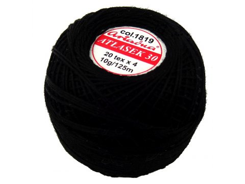 ATŁASEK 30 kordonek CZARNY 1819 Ariadna 10g 125m idealny do haftowania pasmanteria Goldpol