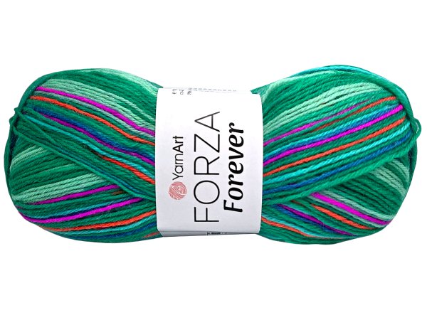 FORZA FOREVER 2708 MIX MINT YarnArt 100g 420m melanż ombre włóczka skarpetkowa na ciepłe skarpety sklep GOLDPOL