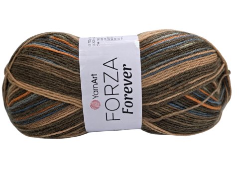 FORZA FOREVER 2715 MIX BRĄZÓW YarnArt 100g 420m melanż ombre włóczka skarpetkowa na ciepłe skarpety sklep GOLDPOL