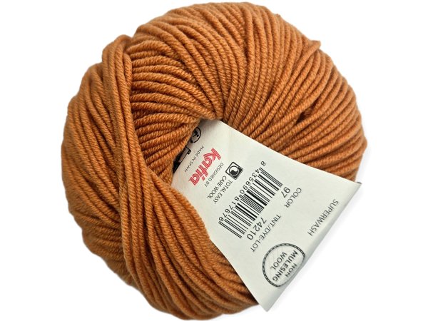 MERINO 100% 97 KARMEL włóczka Katia 50g 102m 100% wełna z merynosa hurtownia włóczek Goldpol Warszawa