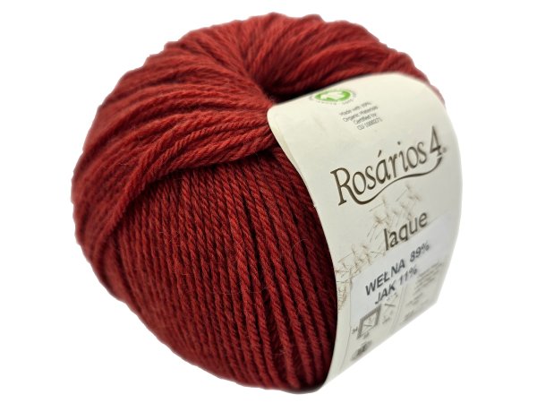 LAQUE 19 BORDO CIEMNY CZERWONY 50g 200m Rosarios4 100% wełna merino i z jaka sklep z włóczkami w Warszawie