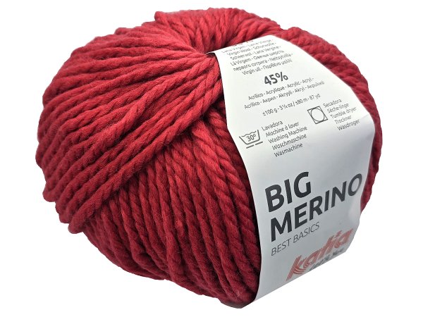 Big Merino 63 KORALOWY 100g 80m włóczka Katia puszysta gruba wełna merino extrafine na czapki swetry sklep GOLD-POL