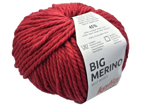 Big Merino 63 KORALOWY 100g 80m włóczka Katia puszysta gruba wełna merino extrafine na czapki swetry sklep GOLD-POL
