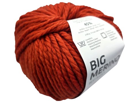 Big Merino 21 ORANGE DYNIA 100g 80m włóczka Katia puszysta gruba wełna merino extrafine na czapki swetry sklep GOLD-POL