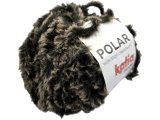 POLAR 86 CZARNY Z BEŻOWYMI KOŃCÓWKAMI włóczka KATIA 100g 60m jak futerko futro szenila sierść królika sklep z wełną GOLD-POL