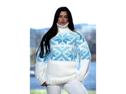 SNORRE włóczka 220 BŁĘKIT MELANGE Viking Garn 100g 100m 100% wełna czesankowa HIGHLAND z Peru na sweter genser