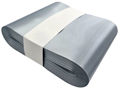 15cm 50m HURT SZARA SILVER wstążka satynowa szeroka na kokardy wstęgi miękka ale sztywna hurtownia wstążek Warszawa