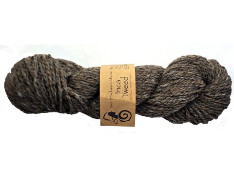 INCA TWEED włóczka 109 SZARY BRĄZ Viking Garn 50g 100m mix wełny alpaka i merino hurtownia włóczek GOLD-POL Warszawa
