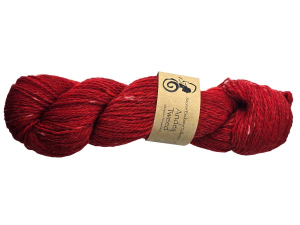 ANDES TWEED włóczka 250 CZERWONY CIEMNY  Viking Garn 50g 100m mix wełny alpaka i merino hurtownia włóczek GOLD-POL Warszawa