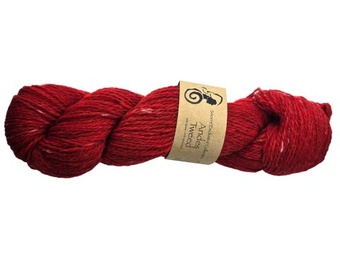 ANDES TWEED włóczka 250 CZERWONY CIEMNY  Viking Garn 50g 100m mix wełny alpaka i merino hurtownia włóczek GOLD-POL Warszawa