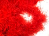 Taśma z piór marabut*  CZERWONA cena za 9,14m puszyste z długim włosem piórka cienkie boa sklep GOLD-POL Warszawa