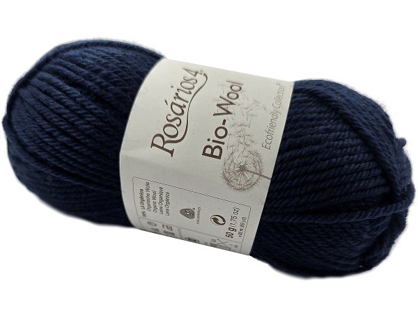 BIO-WOOL 31 GRANATOWA CIEMNA 50g 82mRosarios4 100% wełna merino GOTS sklep z włóczkami GOLD-POL Warszawa