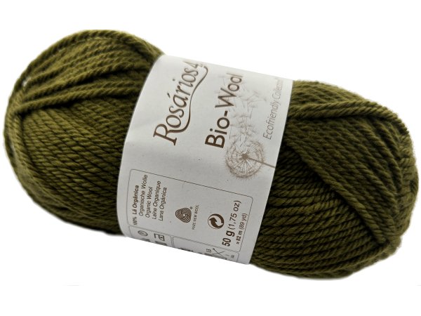 BIO-WOOL 32 OLIWKA 50g 82mRosarios4 100% wełna merino GOTS hurtownia włóczkek GOLD-POL Warszawa