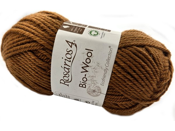 BIO-WOOL 11 BRĄZ KARMEL 50g 82mRosarios4 100% wełna merino GOTS hurtownia włóczkek GOLD-POL Warszawa