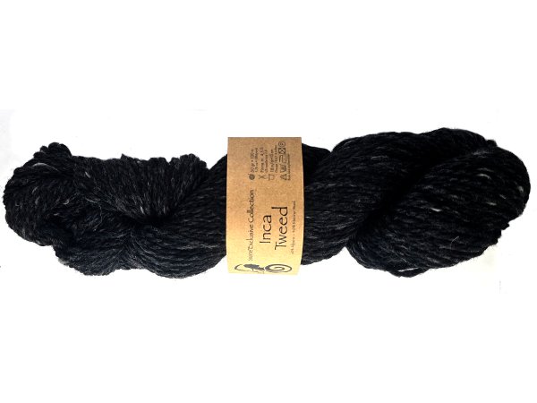 INCA TWEED włóczka 103 PRAWIE CZARNY Viking Garn 50g 100m mix wełny alpaka i merino hurtownia włóczek GOLD-POL Warszawa