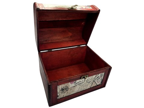 Przybornik krawiecki Vintage wymiary 215x160x160mm drewniany bez wyposażenia największy egzemplarz