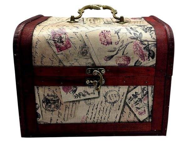 Przybornik krawiecki Vintage wymiary 215x160x160mm drewniany bez wyposażenia największy egzemplarz
