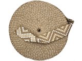 38mm taśma nośna ZYGZAK 24 cena za 1m BEIGE BEŻ KARMEL BIAŁY dwustronna do toreby plecaka na uszy rączki pasek taśmy nośne