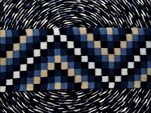 38mm taśma nośna ZYGZAK 20 cena za 1m NAVY GRANATOWY dwustronna do toreby plecaka na uszy rączki pasek taśmy nośne