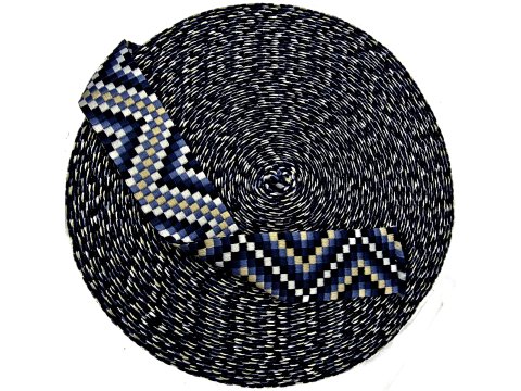 38mm taśma nośna ZYGZAK 20 cena za 1m NAVY GRANATOWY dwustronna do toreby plecaka na uszy rączki pasek taśmy nośne