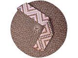 38mm taśma nośna ZYGZAK 06 cena za 1m PINK RÓŻ dwustronna do toreby plecaka na uszy rączki pasek taśmy nośne
