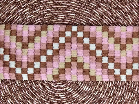 38mm taśma nośna ZYGZAK 06 cena za 1m PINK RÓŻ dwustronna do toreby plecaka na uszy rączki pasek taśmy nośne