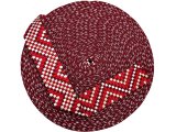38mm taśma nośna ZYGZAK 09 cena za 1m RED CZERWONA dwustronna do toreby plecaka na uszy rączki pasek taśmy nośne