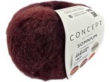 SOMNIUM włóczka 303 MIX BORDO BRĄZ FIOLET Katia 150g 450m mix wełny alpaka bawełna z cekinami na szal chustę