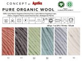 PURE ORGANIC WOOL 69 BORDO ZGASZONE włóczka KATIA 50g 110m wełna 100% chlorine free OUTLET KONIEC KOLEKCJI