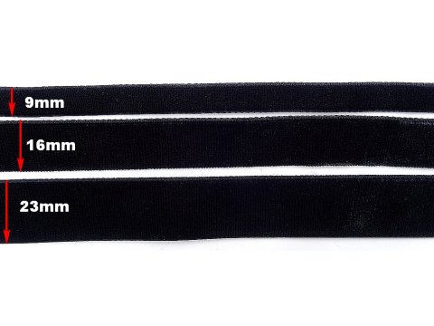 16mm Aksamitka elastyczna cena za 50m tasiemka 360 RED BORDO francuska welur NA ZAMÓWIENIE KLIENTA