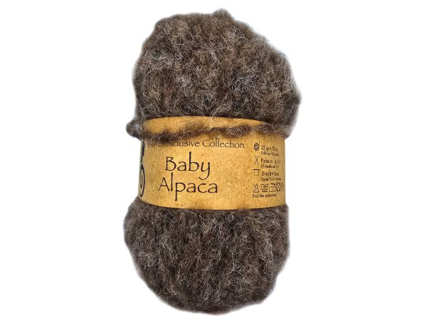 BABY ALPACA włóczka 308 CZEKOLADA MELANGE BRĄZ Viking Garn 25g 75m wełna alpaka sklep z włóczkami GOLD-POL Warszawa