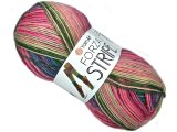 FORZA STRIPE 2808 MIX PINK AND GREEN YarnArt 100g 420m melanż ombre włóczka skarpetkowa na ciepłe skarpety sklep z włóczkami