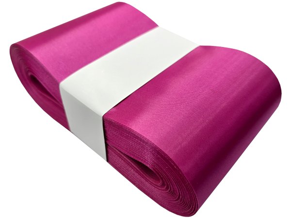 10cm 50m HURT PINK CIEMNA RÓŻOWA 109 wstążka satynowa atłasowa szeroka na kokardy wstęgi hurtownia wstążek Warszawa