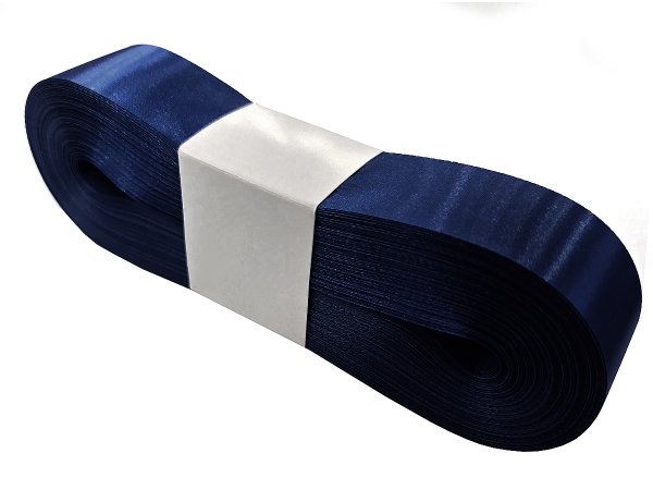 3cm 50m NAVY GRANATOWA 184 wstążka satynowa szeroka na kokardy kokardki wstęgi hurtownia wstążek Warszawa tanie wstążki