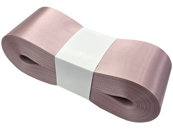 6cm 50m RÓŻOWA PUDROWA POWDER PINK Z135 wstążka satynowa szeroka na kokardy kokardki wstęgi Warszawa tanie wstążki