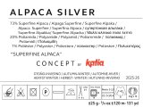 ALPACA SILVER 283 GRANATOWA NAVY SILVER SREBRO alpaka KATIA 25g 120m delikatna jak piórko i skrzy się jak śnieg w czasie mrozu