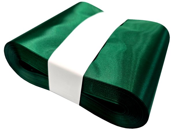 15cm 50m HURT BUTLEKOWA ZIELONA DARK GREEN 188 wstążka satynowa szeroka na kokardy wstęgi hurtownia wstążek Warszawa