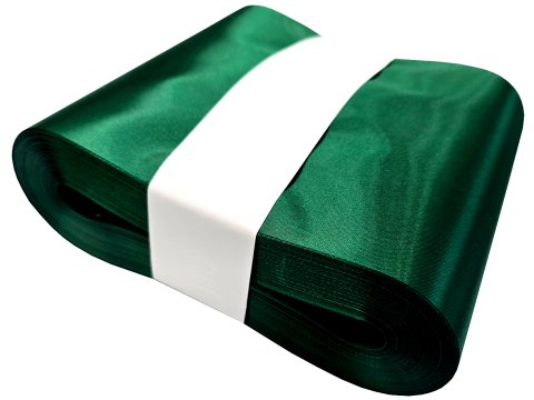 15cm 50m HURT BUTLEKOWA ZIELONA DARK GREEN 188 wstążka satynowa szeroka na kokardy wstęgi hurtownia wstążek Warszawa