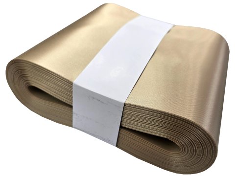 15cm 50m HURT BEŻOWA BEIGE 185 wstążka satynowa szeroka na kokardy wstęgi hurtownia wstążek Warszawa