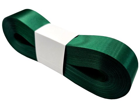 3cm 50m BUTELKOWA ZIELONA DARK GREEN 188 wstążka satynowa szeroka na kokardy kokardki wstęgi hurtownia wstążek Warszawa wstążki