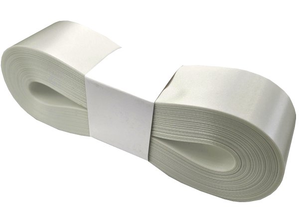 4cm 50m ECRU KREMOWA OFF WHITE 163 wstążka satynowa na kokardy kokardki wstęgi na otwarcie hurtownia wstążek wstążki ozdobne