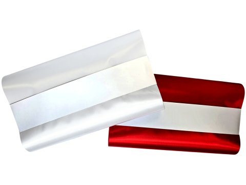 30cm 50m CZERWONA RED 107 wstęga wstążka satynowa najszersza na kokardy wstęgi hurtownia wstążek Warszawa