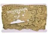 55mm Gipiura metalizowana* ZŁOTA cena za 1m taśma gipiurowa hurtownia z gipiurami z koronkami hiszpańska pasmanteria GOLD-POL
