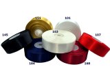 25mm wstążka atłasowa 163 ECRU KREMOWA rolka 25m 100% nylon satynowa ozdobna na kokardki dekorację świąteczne hurt wstążęk
