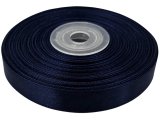 12mm wstążka atłasowa 184 Granatowa rolka 25m 100% nylonowa tasiemka na śluby wesela komunie elegancka satynowa Gold-Pol