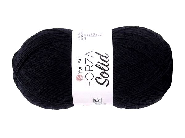 FORZA SOLID 21 Czarna włóczka YarnArt 100g 420m włóczki wełniane na ciepłe skarpety sklep z włóczką