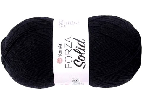 FORZA SOLID 21 Czarna włóczka YarnArt 100g 420m włóczki wełniane na ciepłe skarpety sklep z włóczką